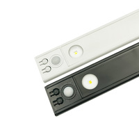 Lumière LED intelligente ultra-fine à détection humaine - Bande longue magnétique adhésive rechargeable en plastique - Style moderne minimaliste pour armoires de cuisine