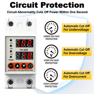 Einphasiger 40A 63A 220V Dual-Display AVP Einstellbarer Digitaler AC/DC Über- und Unterspannungsschutz - Product Image 1