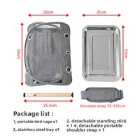 Portable Pliable Oxford Tissu Oiseau Transporteur Sac À Dos Petit Pet Voyage Sac Fermeture À Glissière Nouvel Accessoire pour Perroquet Autres Oiseaux