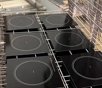 Verre microcristallin avec cadre en aluminium pour cuisinières à induction, spécifiquement pour le marché vietnamien.