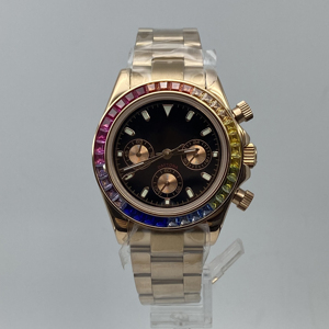 Reloj Deportivo Cronógrafo de Lujo para Hombre con Movimiento VK63, Correa de Acero Inoxidable, Resistente al Agua, Estilo Casual - Product Image 1