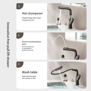 <span class=keywords><strong>Rubinetto</strong></span> in Rame Raffinato con Controllo Doppio Caldo/Freddo, Estraibile e Orientabile, Girevole a 360° per Cucina e Lavaggio - Product Image 3