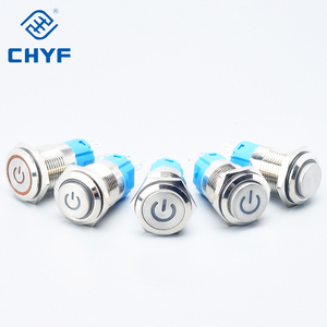 Interrupteur d'alimentation CHYF 8mm/12mm/16mm/19mm/22mm/25mm/30mm 1ON/1ON1OC 120v interrupteur à bouton poussoir avec connecteur interrupteur led - Product Image 2