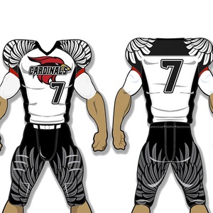 100% poliéster barato personalizado fútbol americano sublimación uniformes personalizado impreso fútbol Logo camisetas ropa deportiva uniformes - Product Image 5