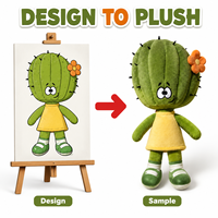 Peluche personnalisée en forme de cactus, jouets en peluche rembourrés de coton PP, fabrication directe d'usine OEM/ODM, fabricant de jouets en peluche