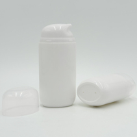 Flacon pompe sans air en plastique PP de 50 ml et 100 ml pour lotion, sérum, crème, écran solaire, nettoyant visage, emballage cosmétique