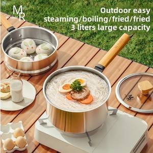 316 acier inoxydable petit pot pour bébé nourriture infantile <span class=keywords><strong>friture</strong></span> cuisson à la vapeur nouilles pour chauffer le lait métal non enduit - Product Image 6