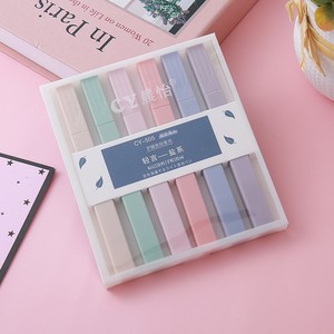 Xiên bàn chải tip 6-màu Jumbo Kích thước CZ thương hiệu macaroon bột Highlighter bút thiết lập không xóa được hai mặt Văn Phòng TrườNg viết - Product Image 2