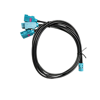 Cable Coaxial Oficial Original GMSL2 Fakra 1-a-4 M-F RTK031 con Conector FAKRA Código Z de 0.5m para Stereolabs ZED X Multi Camera