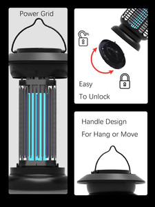 Lampe anti-moustiques électrique portable en plastique durable, murale, écologique, pour intérieur et extérieur, 20-50m, installation facile - Product Image 2