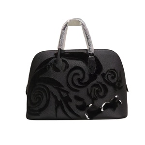 Sac à main en cuir véritable pour femme, sac de luxe à poignée supérieure grande capacité avec motif de créature mythique en relief pour dames - Product Image 1