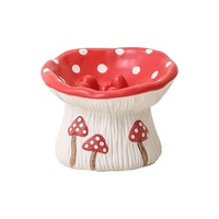 Gamelle créative pour animaux de compagnie, série champignon rouge et pois, pour chats et chiens, usage domestique, gamelle pour nourrir et abreuvoir