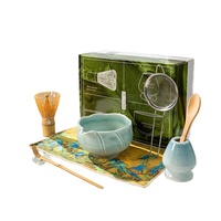 Kit Matcha 100 pièces, brosse à Matcha, ensemble en céramique Dehua de style japonais, cérémonie du thé de la dynastie Song, cadeau de Noël, emballage en boîte colorée