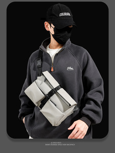 Wholesale Men's Simple Crossbody <b>Bag</b> Fashion <b>Nylon</b> <b>Shoulder</b> Large Capacity Messenger Business Briefcase Chest <b>Bag</b> - Product Image 5