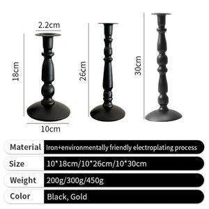 Wholesale American Style <b>Retro</b> Wrought Iron Semicircular Base Roman Column Candlestick <b>Dining</b> <b>Table</b> Decoration - Product Image 4