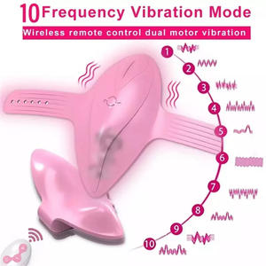 AIERSHA Wiederaufladbarer, tragbarer Pärchen-<span class=keywords><strong>Vibrator</strong></span> mit Fernbedienung, Mini Schmetterlings-Vibrationshöschen für Frauen - Product Image 6