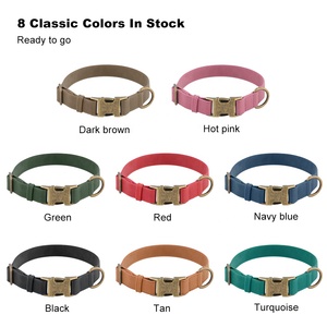 <span class=keywords><strong>Collar</strong></span> de perro de cuero genuino de 2 capas duradero de fábrica de COCOBUDDY con hebilla de metal de liberación rápida - Product Image 5