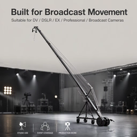Grue de caméra Jimmy Jib de 40 pieds à vendre avec tête motorisée télécommandée à 360 degrés, tête hollandaise U Pan Tilt Roll, charge utile 20 kg