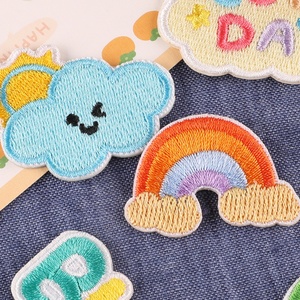 Cartoon Rabbit English Letters Embroidered Badge Computer Embroidery Self-Adhesive Fabric Sticker Clothing Accessory - Product Image 4