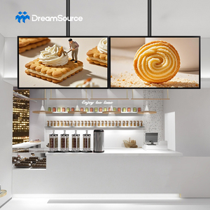 จอแสดงผลดิจิทัลติดผนังแบบกระจกนิรภัยบางเฉียบ จอ LCD ความละเอียดสูงสำหรับแสดงเมนูอาหารและการนำเสนอ - Product Image 1