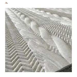 natural marble Lime stone carving products public construction floor decoration marble wall panel water jet granite