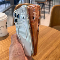 Funda Magnética Personalizada de Alta Calidad para iPhone 18 17 16 Pro Max, 2mm, Anti-rayones, Anti-amarillamiento, Transparente, Resistente a Impactos