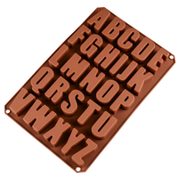 Moules en silicone écologiques marron pour lettres, pour petites entreprises et ateliers domestiques, pour la fabrication de chocolat, outils de pâtisserie, personnalisables