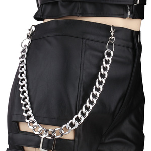 โซ่คาดเอวแบบชั้นเดียว โซ่โลหะหนา สไตล์ฮิปฮอป ทำจากโลหะผสมสังกะสี เหมาะสำหรับใส่กับกางเกงในชีวิตประจำวัน เป็นเครื่องประดับ - Product Image 1
