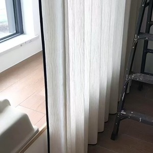 Simple Sheer Curtains White Polyester Pencil Pleat Rod Installation Light Transmission Modern Style Living Room Balcony Use - Product Image 3