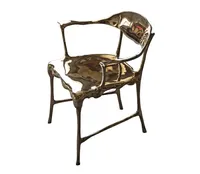 Spiegel-Edelstahl-Design Rückenlehne Kunst-Freizeitstuhl