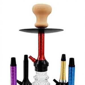 Moderna Cachimba de Aluminio Esmerilado con Cazoleta y Manguera para Bar, Regalo para Fumadores - Product Image 1