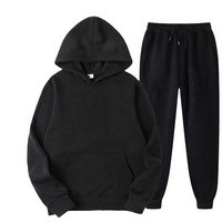 Survêtement personnalisé Ensemble pantalon de survêtement et sweat à capuche vierge de haute qualité Survêtements à capuche décontractés de couleur unie pour hommes