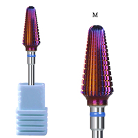 Outils professionnels de sécurité pour le nail art, fraises à ongles en carbure de tungstène 2XC 3XC violettes pour le polissage et l'élimination des cuticules