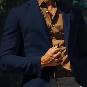 BMT 19 <b>Mens</b> Tshirt Smart Casual Slim Fit Single Breasted Anti-Wrinkle Lightweight 2 Button <b>Jackets</b> with Pockets <b>S</b>-3XL - Product Image 3