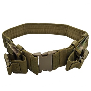 Ceinture tactique Molle avec 5 fentes en sangle de nylon, taille universelle pour la chasse et les activités de plein air - Product Image 1
