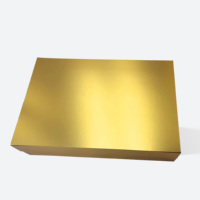 Grande boîte cadeau haut de gamme avec logo personnalisé, papier de carton pliable en or, stratification mate, gaufrage, estampage de feuille d'or et UV pour grande boîte