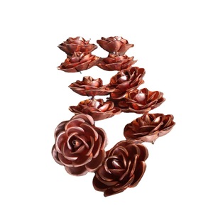 Escultura 3D de Metal en Forma de Rosa de Cobre, Decoración de Oficina, Arte Coleccionable, Regalo - Product Image 5