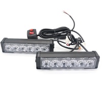 Barre lumineuse LED de signalisation d'avertissement pour voiture, lampe clignotante d'urgence 2-en-1 pour calandre avant de camion