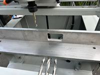 Machine de copie et de fraisage pour fenêtres, profilés PVC et aluminium, avec triple perçage manuel et fraisage pour portes et fenêtres