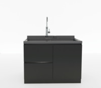 Lavabo en aluminium écologique personnalisé résistant à l'eau conception étanche pour balcon gain de place Machine à laver le bain