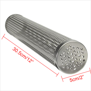 Fumoir à tubes en granulés de <span class=keywords><strong>bois</strong></span> en acier inoxydable, fournitures de <span class=keywords><strong>Barbecue</strong></span> Portable pour BBQ rond, générateur de fumée froide - Product Image 1
