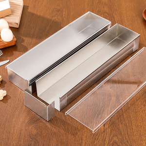 Moule carré robuste en acier inoxydable pour gâteau <span class=keywords><strong>au</strong></span> <span class=keywords><strong>fromage</strong></span> avec base fixe pour une cuisson sans fuites - Product Image 4