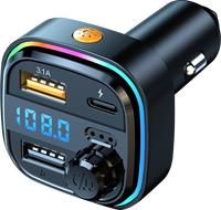 Voiture Bluetooth lecteur de musique MP3 Bluetooth appel mains libres voiture USB charge émetteur FM lumière ambiante 3.1A