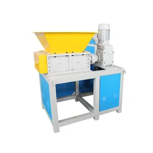 High safety level industrial double shaft scrap metal car tire rubber plastic shredder machine for sale