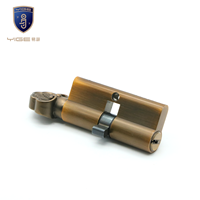 Serrure de porte cylindrique en laiton de 70 mm en gros avec 3 clés informatisées pour accessoires de quincaillerie de portes de salle de bain et de salle à manger