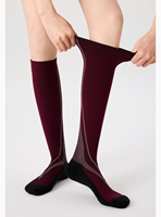 Chaussettes de compression pour femme, activités sportives de plein air, course à pied, randonnée, saut à la corde, mollets longs, confortables, usage quotidien, tricotées