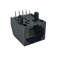 Connecteur Ethernet RJ45 Modulaire Femelle Coorle Noir 5722 L=18.1MM Cat5 Cat8P8C à Angle Droit pour PCB