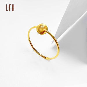 Samsung, однотонное кольцо Gomeanwell, кольцо из чистого золота, кольцо из натурального золота 18 карат, тонкое кольцо на палец, оптовая продажа - Product Image 6