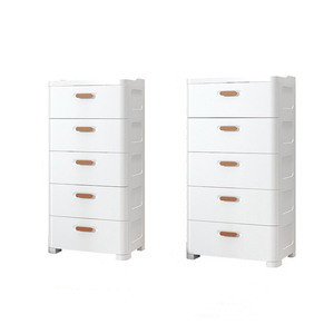Plastic White Chest of Drawer PP Storage Drawer Cabinet