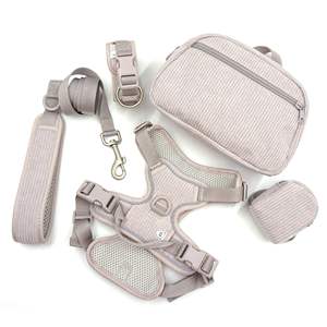 कस्टम लक्जरी कुत्ते का उपयोग करना कोई पुल चिंतनहार्नेस कुत्ते पालतू जानवर के लिए लश लीड कॉर्डरॉय पालतू बम्बन स्नैक पैक - Product Image 1